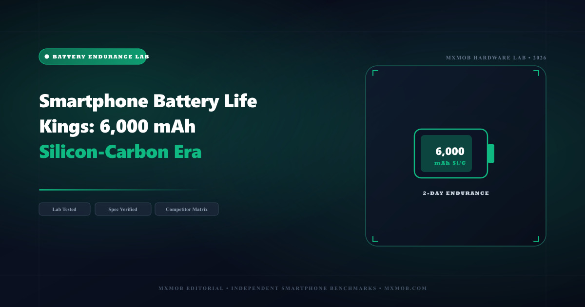 Smartphone Battery Life Kings: 6,000 mAh Silicon-Carbon Era