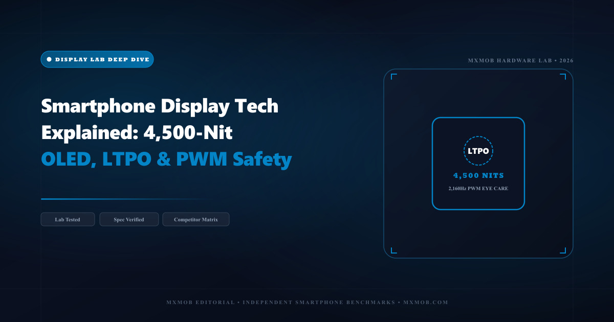 Smartphone Display Tech Explained: 4,500-Nit OLED, LTPO & PWM Safety
